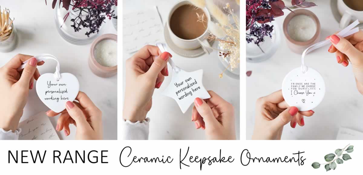 Ceramic Keepsake Ornaments - New Products